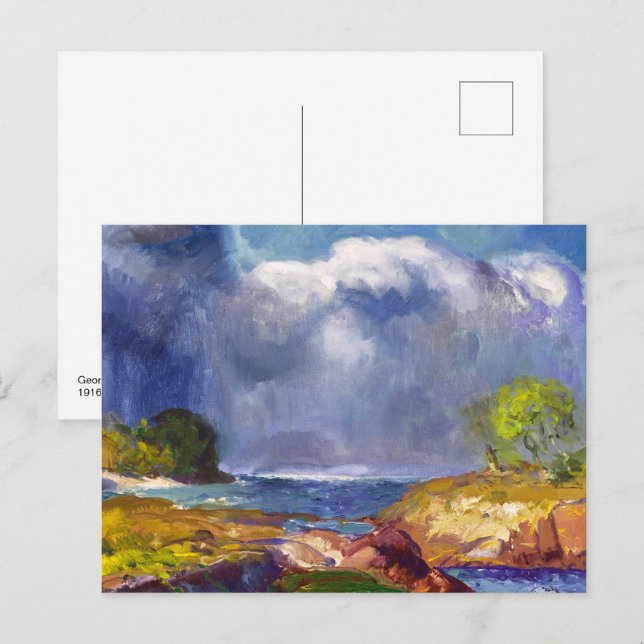 Carte Postale La tempête qui vient | George Bellows | (Devant / Derrière)