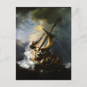 Carte Postale La tempête sur la mer de Galilée