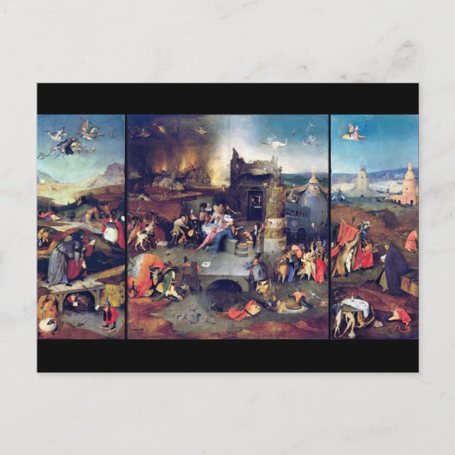 Carte Postale La tentation de Saint Antoine, Bosch (Devant)