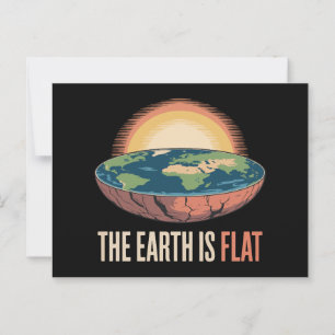 Carte Postale La Terre Est Une Théorie Humoristique Plate