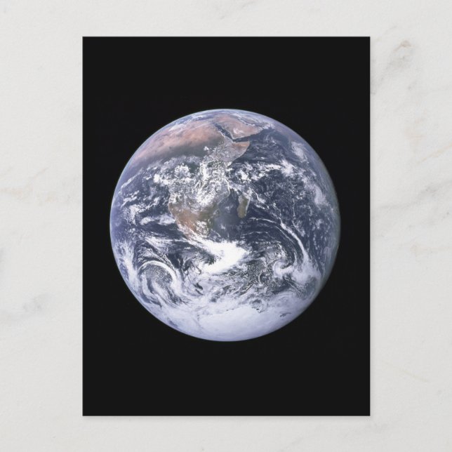 Carte Postale La Terre "Marbre Bleu" semble d'Apollo 17 (Devant)