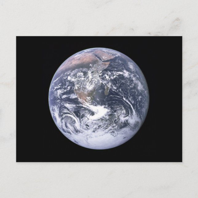 Carte Postale La Terre "Marbre Bleu" semble d'Apollo 17 (Devant)