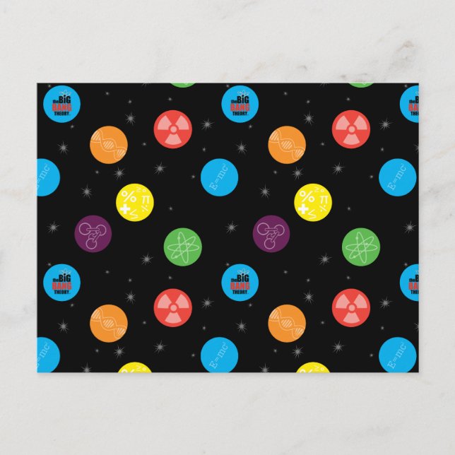 Carte Postale La théorie du Big Bang Motif noir (Devant)