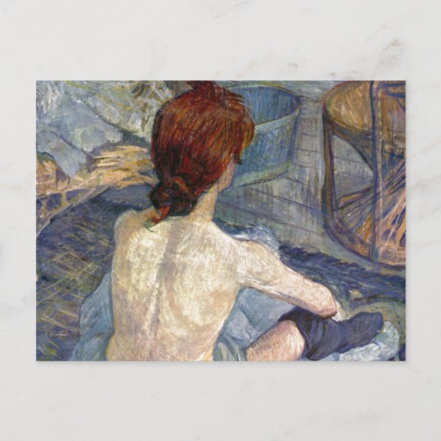 Carte Postale La Toilette Rousse - Peinture Toulouse-Lautrec (Devant)