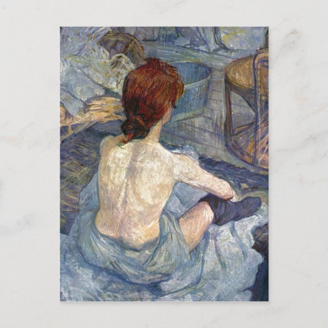 Carte Postale La Toilette Rousse - Peinture Toulouse-Lautrec (Devant)