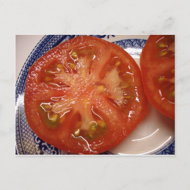 Carte Postale La Tomate Parfaite Tranchée (Devant)