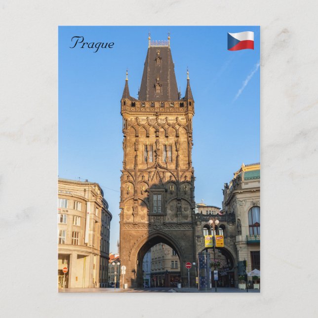 Carte Postale La Tour aux Poudres - Prague, République tchèque (Devant)