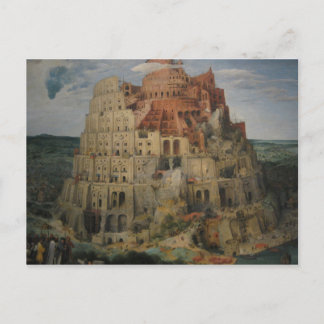 Carte Postale La tour de Babel de Bruegel