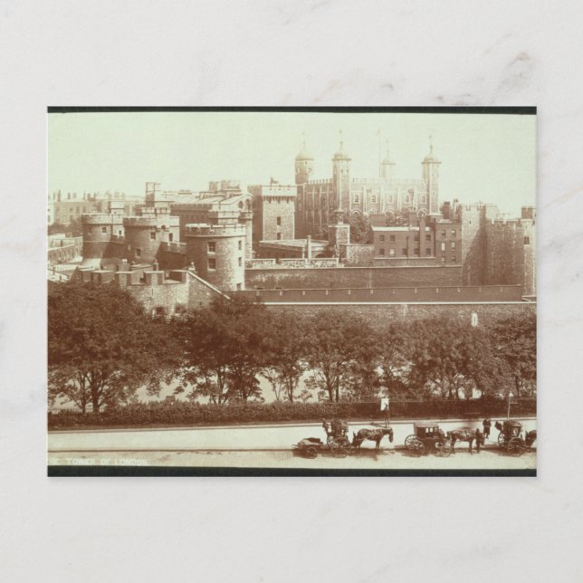 Carte Postale La Tour de Londres (photo sépia) (Devant)
