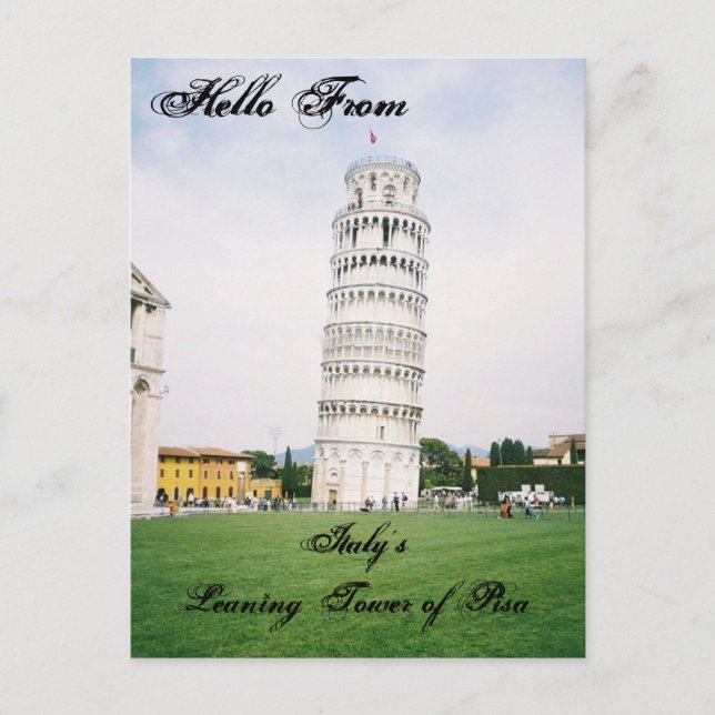Carte Postale La Tour de Pise de l'Italie (Devant)