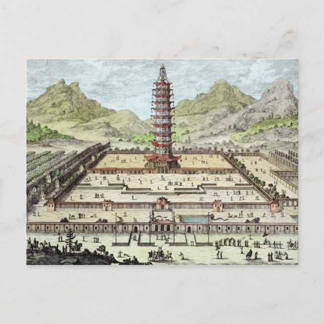 Carte Postale La tour de porcelaine de Nanking, plaque 12 de 'En (Devant)