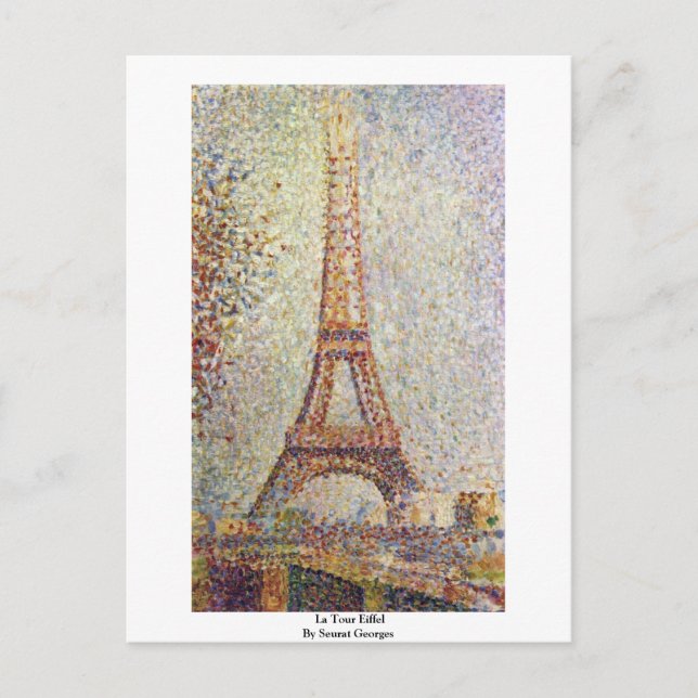 Carte Postale La Tour Eiffel Par Seurat Georges (Devant)