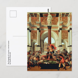 Carte Postale La tragédie de Lucretia par Sandro Botticelli