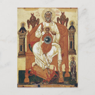 Carte Postale La Trinité avec les saints Icône byzantine