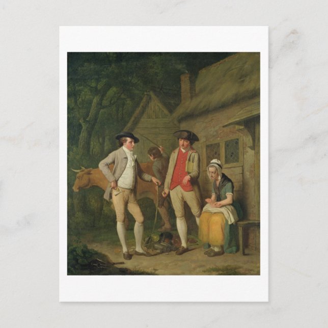 Carte Postale La vache et les marchandises de la veuve Costard,  (Devant)