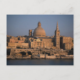 Carte Postale La Valette, de Sliema Bay, Malte