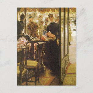 Carte Postale La Vendeuse by James Tissot, Art Fin Victorien