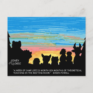 Carte postale "La vie de camp" de Covey Logic