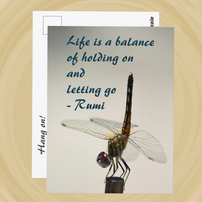 Carte Postale La vie de libellule est une citation de balance (Créateur téléchargé)
