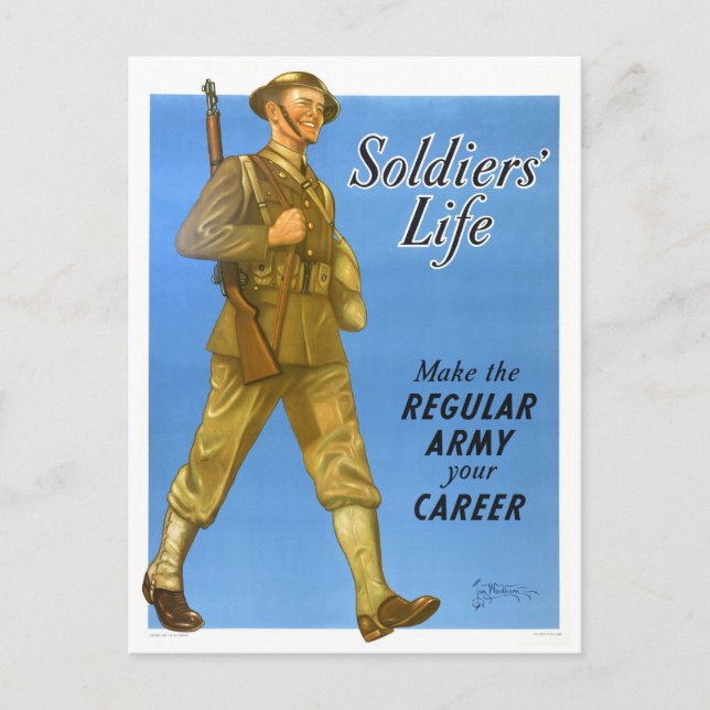 CARTE POSTALE LA VIE DES SOLDATS (Devant)