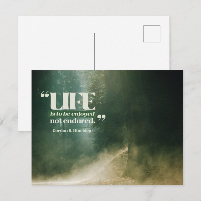 Carte Postale La Vie Doit Être Jouie (Devant / Derrière)