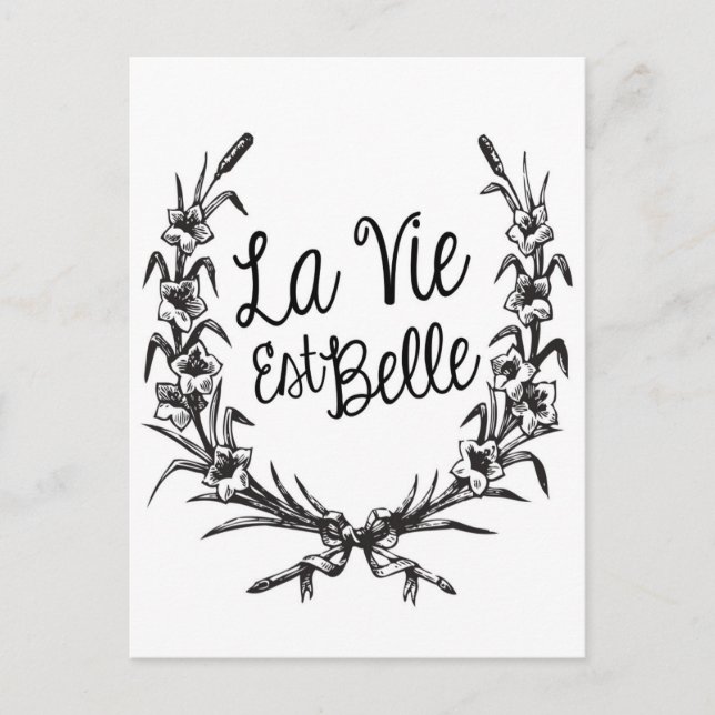 Carte Postale La Vie Est Belle (Devant)