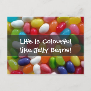 Carte Postale La vie est colorée comme des Jelly Beans