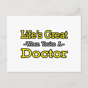 Carte Postale La vie est géniale...Docteur