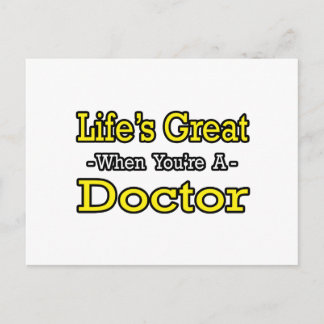 Carte Postale La vie est géniale...Docteur