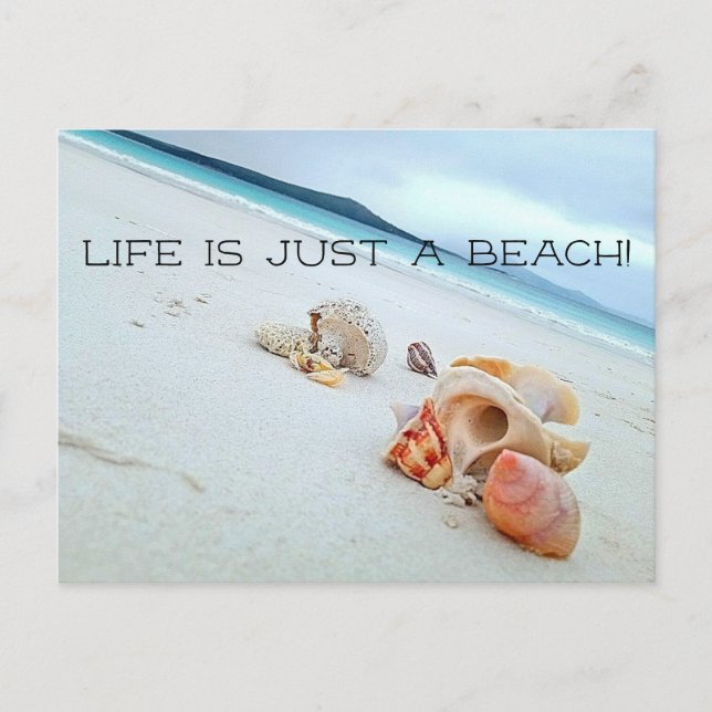 Carte Postale La vie est juste une plage (Devant)