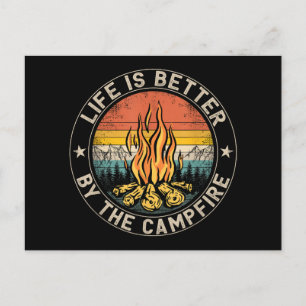 Carte Postale La vie est meilleure au campement Camping Feu de c