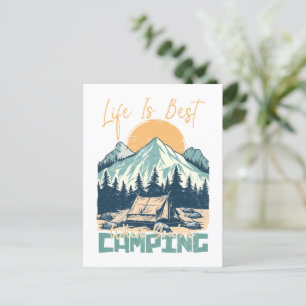 Carte Postale La vie est meilleure quand on fait du camping - Av