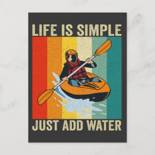 Carte Postale La vie est simple, il suffit d'ajouter de l'eau Ca