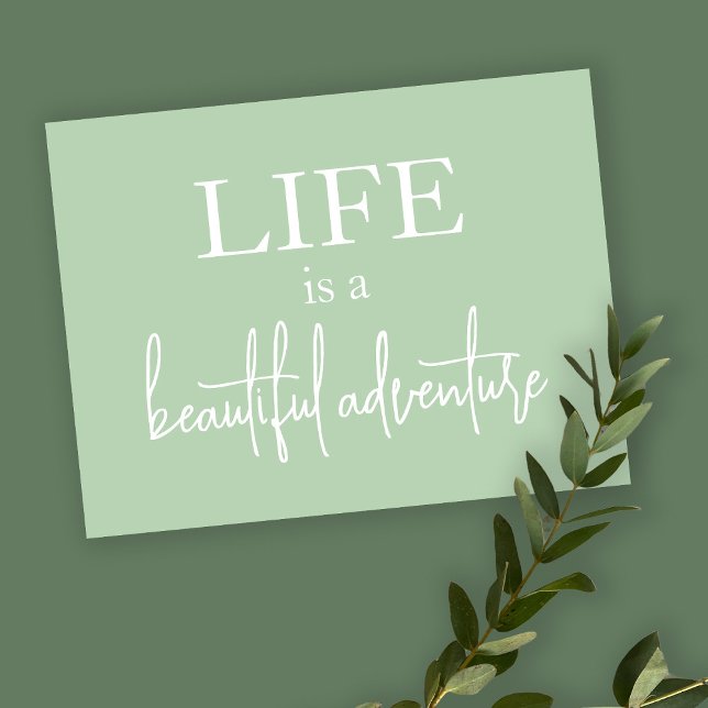 Carte Postale La vie est une belle aventure Inspirant Citation (Créateur téléchargé)
