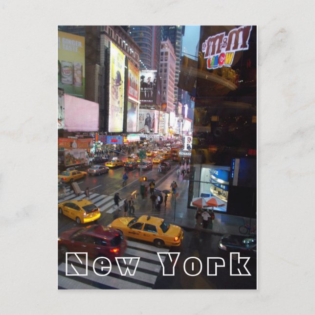 Carte Postale La vie nocturne sur Broadway - New York (Devant)
