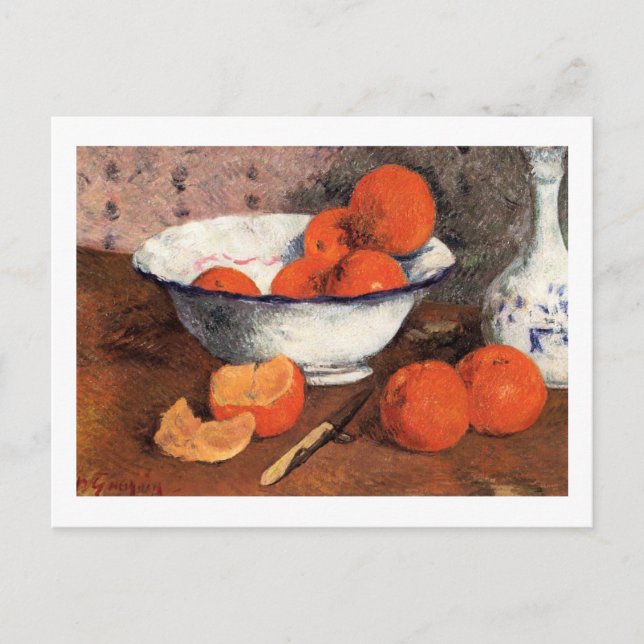 Carte Postale La vie toujours avec des oranges par Gauguin (Devant)