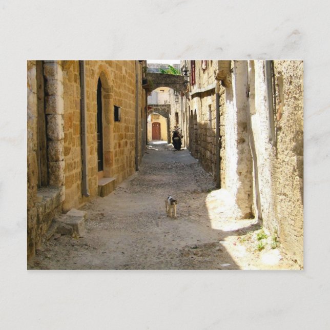 Carte Postale La vieille ville de Rhodes (Devant)