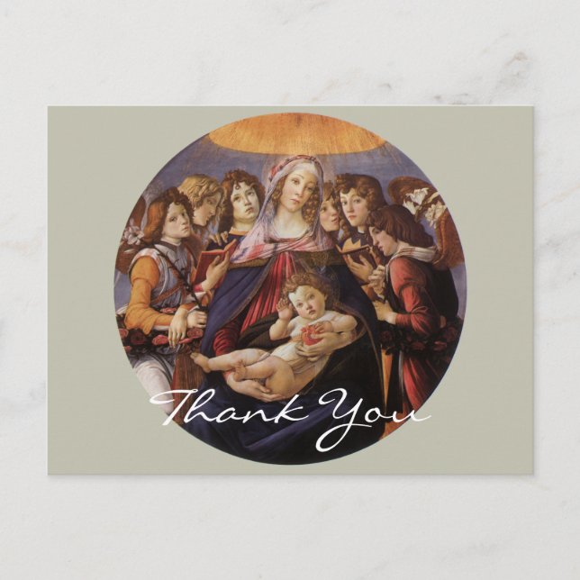 Carte Postale La Vierge à l'enfant de Botticelli (Devant)