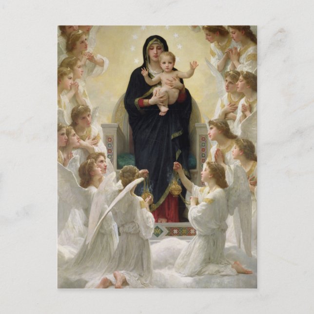 Carte Postale La Vierge aux anges, 1900 (Devant)