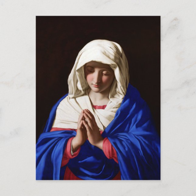 Carte Postale La Vierge dans la prière, Sassoferrato (Devant)