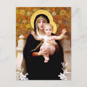 Carte Postale La Vierge des Lilies (La Vierge au Lys)