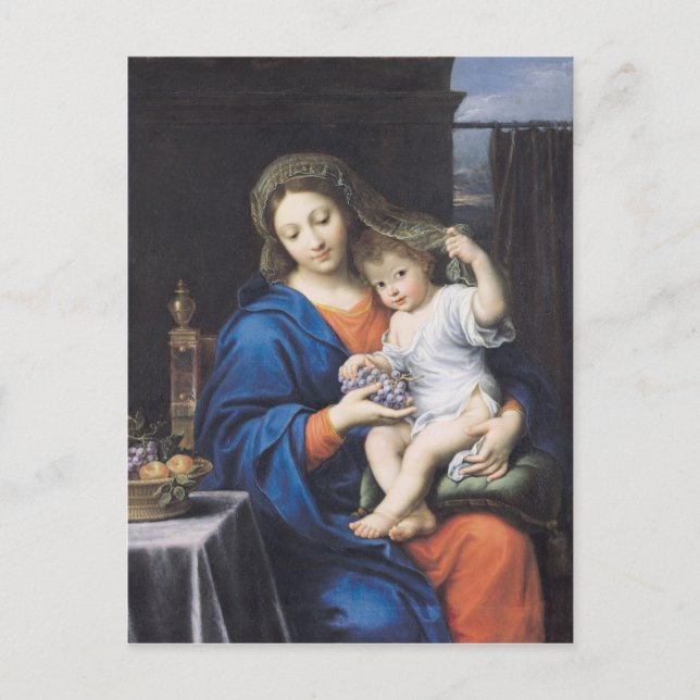 Carte Postale La Vierge des raisins, 1640-50 (Devant)
