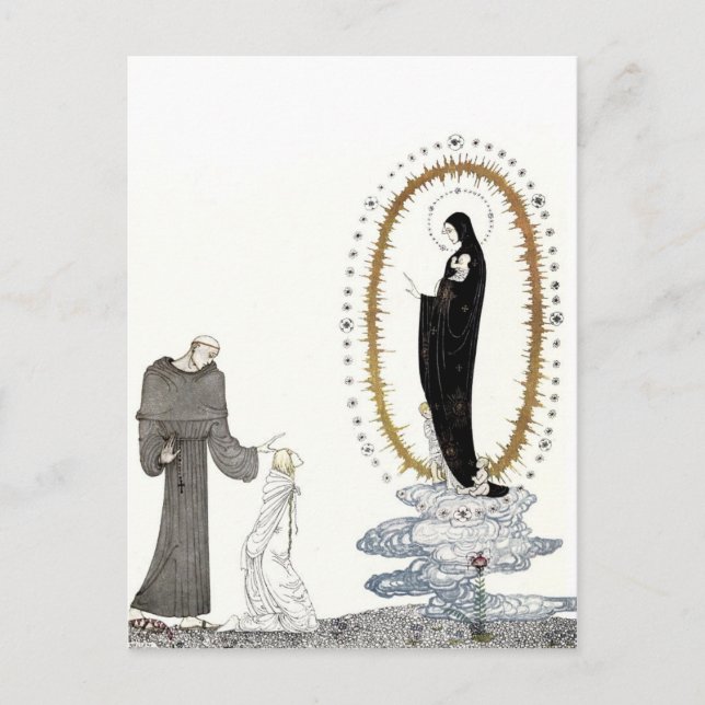 Carte Postale La Vierge Marie rend les bébés de la jeune reine (Devant)