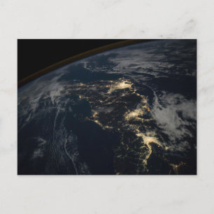 Carte Postale La Ville Éclairait Le Japon La Nuit.