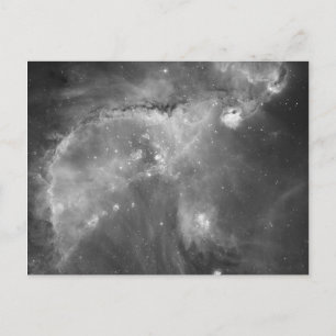 Carte Postale La vision noire et blanche de Hubble de l'univers