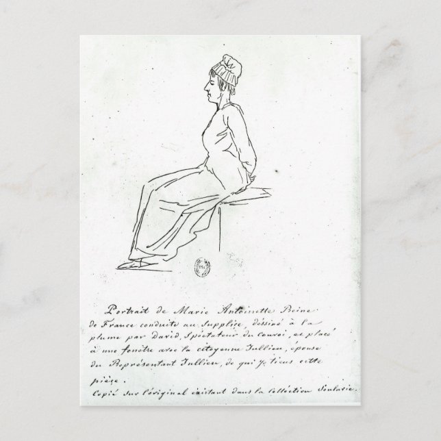 Carte Postale La voie de Marie-Antoinette à son exécution (Devant)