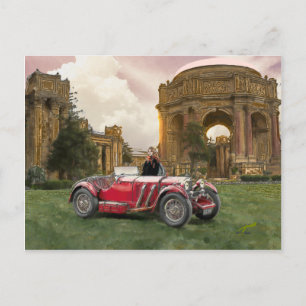 Carte Postale La voiture rouge