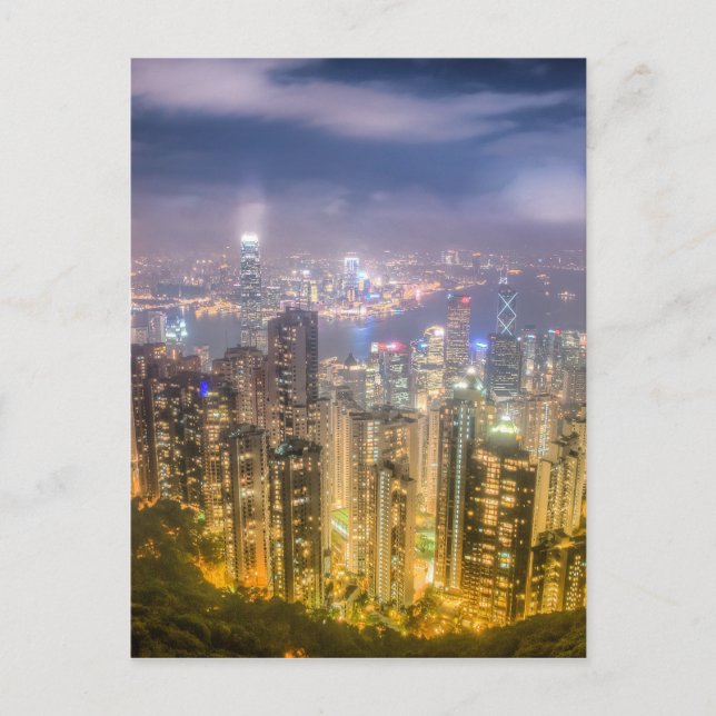 Carte Postale La vue sur Hong Kong depuis The Peak (Devant)