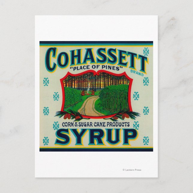 Carte Postale Label de sirop Cohassett Cairo, GA (Devant)