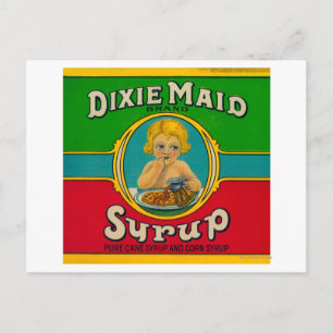 Carte Postale Label Dixie Maid SiropCairo, GA